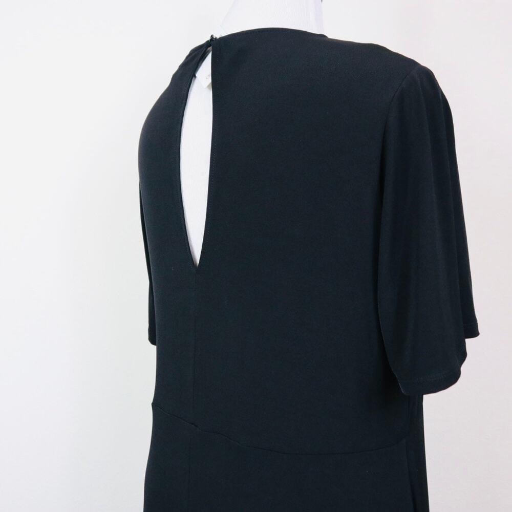 NWT ASOS CURVE Size 16 Maxi Dress V Neck Lace Flutter Sleeve Black - Picture 7 of 12